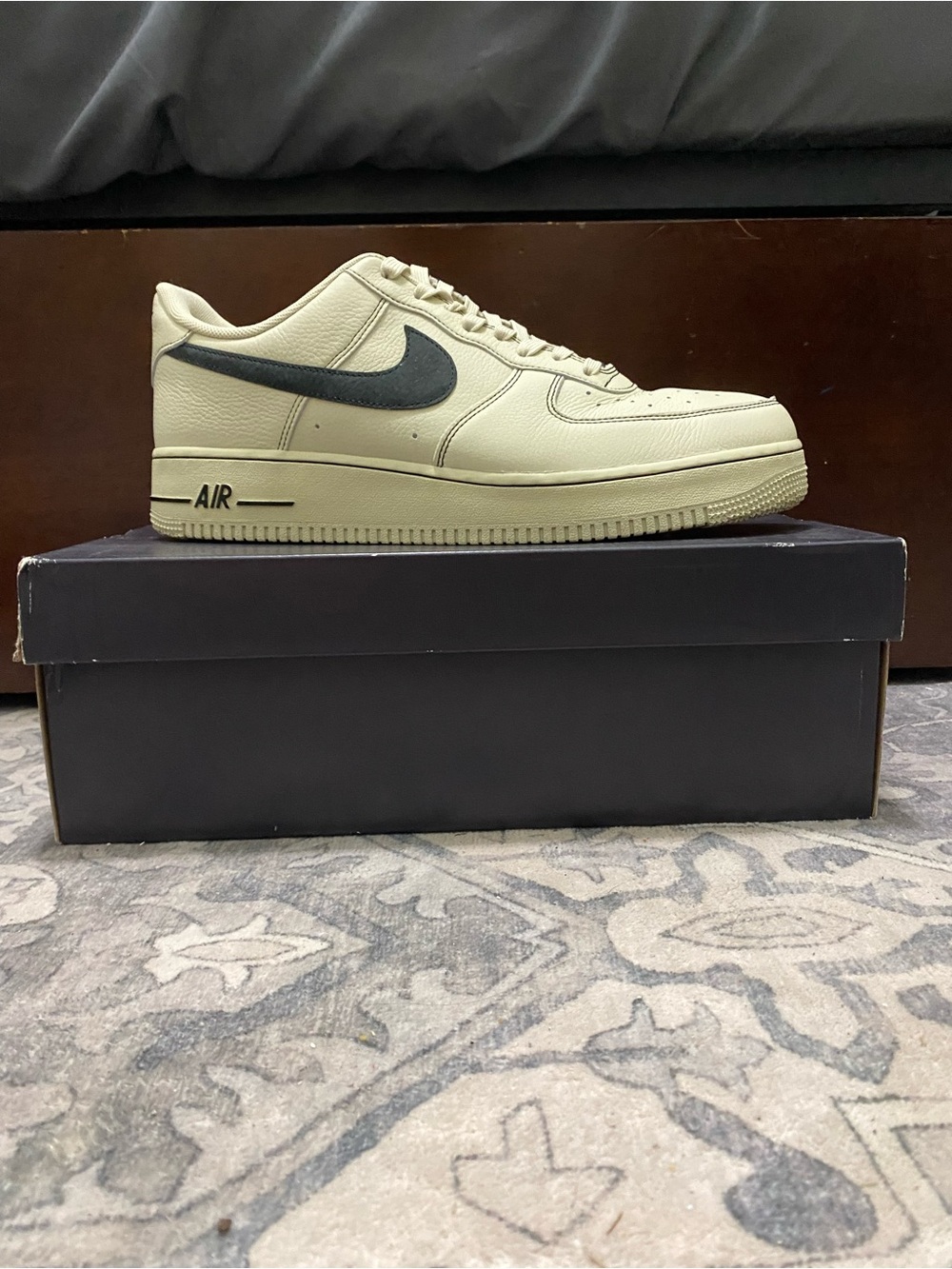 Nike Air Force 1 Low — Cream with Black Swoosh